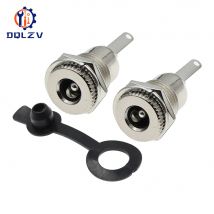 DC099 5.5 mm x 2.1mm DC Power Jack Socket Female Panel Mount Connector Metal DC-099 Open Hole 11MM 5.5*2.1 5.5*2.5