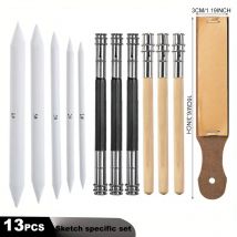 13 Pcs Sketch Specific Sets Adjustable Dual Single Head Pencil Extender Holder Sanding Cardboard Sketch Rice Paper Pen Art Tool