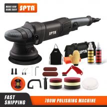 SPTA 5 Zoll 780 W Dual Action Auto Polierer Auto Orbit 15 mm Poliermaschine mit Schwammpads Zubehör