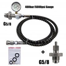 Neue HPA DIN Dive Zylinder Umfüllen Ergleichs-Druck Schlauch Manometer Dual 232 und 300Bar Tank Flasche