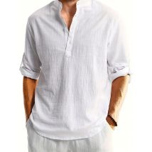 Men's Casual Fashion Long Sleeve Linen Shirt Stylish Comfortable Breathable Men's Clothing