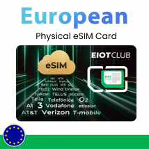 Scheda eSIM EIOTCLUB – Dischargamenti eSIM illimitati, dati UE preimpostati da 1 GB e dati globale da 100 MB, ideali per viaggi e aziende
