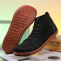 Men/Women High Top Minimalist Barefoot Shoes | Wide Toe Box + Zero Drop Sole Walking Shoes
