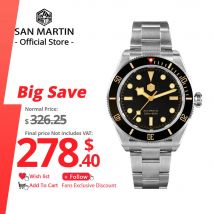 San Martin BB58 Orologio da uomo di lusso 40mm Classic Retro Diver PT5000 Orologi meccanici automatici Zaffiro Impermeabile 200m Luminoso