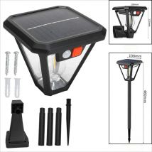 Luz Solar con Sensor de movimiento para exteriores, LED, impermeable, para césped, calle, jardín, Villa, porche, montado en la pared y enchufable, para acampar de doble propósito