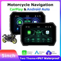5-calowy Bezprzewodowy CarPlay Moto Android Auto Cyfrowy Motocyklowy Deskorowerowy GPS Nawigacja Motocyklowa Ekran z Dwoma Motywami