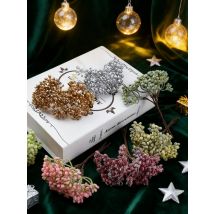 6/12pcs Artificial Plant Plastic Stamen Home Room Decora Accessories Christmas Tree Flowers Wreaths Wedding Bridal ClearanceProp