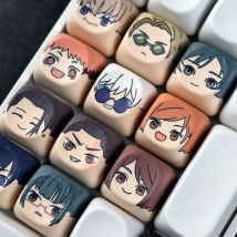 Jujutsu Kaisen Keycaps MOA Profile 11 Keys Cartoon Cute Q Version Anime Character PBT Custom Keycaps DIY Mechanical Keyboard