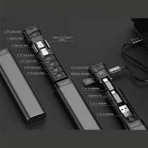 BUDI Multi-function Smart Adapter Card Storage Data Cable USB Box Universal Card Reader for iphone USB Hub for Computer