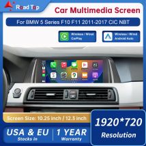 Lettore multimediale con display Linux da 10,25 pollici per BMW Car 5 Serie F10 F11 2011-2017 CIC NBT GPS Carplay Touch Screen