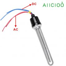 AIICIOO AC e DC Scaldabagno solare con tubo sonda Termostato 48V e 220V per scaldabagno elettrico Elemento riscaldante ad immersione SUS304