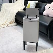 20L Smart Sensor Mülleimer Küche Badezimmer Toilette Edelstahl Große Kapazität Müll Hohe Fuß Papierkorb mit Deckel