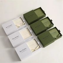 Benutzerdefinierte Logo Schublade Schmuck Verpackung Box Ohrstecker Halskette Ringe Herausziehen Kraftpapier Mikrofaser Wildleder Aufbewahrung Staubbeutel Geschenktüten