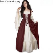 Cosplay Costume rinascimentale medievale da donna Cosplay Over Suit Dress Vest Victoria Princess