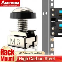 AMPCOM M6 x 16 mm Rack-Montagemuttern, Schrauben und Unterlegscheiben für Rack-Montage-Serverschränke, Rack-Montage-Serverregale, Router