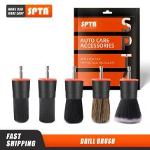 SPTA 5PCS Set di accessori per spazzole con setole miste Kit di pulizia per lavapavimenti per trapano a batteria