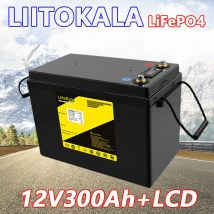 LiitoKala 12,8 V 300 Ah LiFePO4-Batterie 12 V Power-Batterien 3000 Zyklen für Wohnmobile, Wohnmobile, Golfwagen, Off-Road, Off-Grid-Solar-Wind