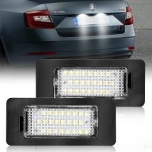 2PC Automatyczne białe oświetlenie tablicy rejestracyjnej LED CANbus do SKODA Octavia 3 5E A7 Rapid