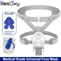 Resoxy CPAP-Nasenmaske, universelle Nasenmaske, mit medizinischer Kopfbedeckung aus Silikon, für automatische CPAP-Maschine, Schlafapnoe, hilft gegen Schnarchen