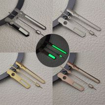 NH35 Zeiger C3 stark grün leuchtende Zeiger Silber Gold Roségold schwarzer Zeiger passend für NH35/NH36/4R/7S Uhrwerk Uhrenteile