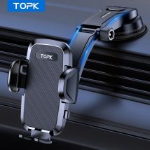 TOPK Uchwyt samochodowy na telefon Stojak grawitacyjny Uchwyt na telefon na desce rozdzielczej