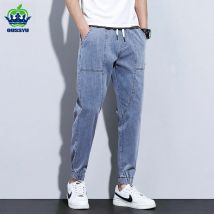 Frühling Sommer Herren Jeans Jogger Harems hose Baumwolle Knöchel gebänderte Hose lose Harajuku-Stil Balken Füße Freizeit hose Hip Hop 4xl