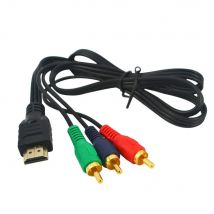 3ft 1m HDMI-compatible Male To 3 RCA Video Audio AV Adapter Cable 3RCA Stereo Converter Component for TV Set-Box DV DVD PC
