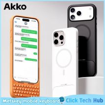 Akko Metakey Mobile Keyboard Plug And Play Backlit Key Controlled Page Flipping For Iphone 16/17 Promax Protective Phone Case