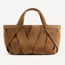 Vintage Suede Weave Solid Shoulder Bags High Quality Simple Versatile Fashion Women Handbags