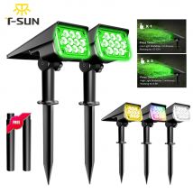1/2/4 sztuk lampa na energię słoneczną regulowane światło temperatury słoneczne światło ogrodowe na zewnątrz IP65 lampa słoneczna Super jasne reflektor solarny
