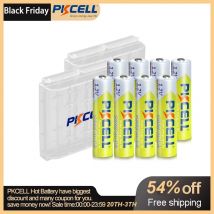 8PC PKCELL AAA Battery 1.2V 1000mah Ni-MH aaa Rechargeable Batteries And 2PC Battery Box For Clock Toys flashlight