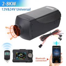 4pcs 5KW 8KW Diesel Air Heater Bluetooth Control 12V Diesel Heater with Remote Control Harness LCD, Diesel Parking Heater for RV