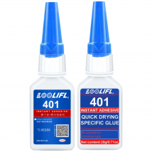Brand-new upgraded 401 super cyanoacrylate glue, instant drying in 5 seconds, waterproof, stable and versatile bonding tool.