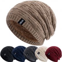 Neue Stil Unisex Täglichen Beanie Hut Plüsch Pelz Gefüttert Hüte Für Männer Frauen Warm Halten Gestrickte Hut Fashion Solid Ski Sport Winter kappe