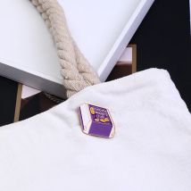 Chicken Nuggets Club spille Food Box spille da ragazza bianco viola giallo colori smalto distintivo per donna uomo gioielli