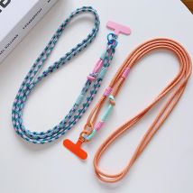 Cordino universale per telefono cellulare 2 in 1 fai-da-te, corda lunga a tracolla, corda per dito, corda anti-perdita mista e abbinata alla moda