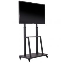 Carrello TV per carichi pesanti con supporto da pavimento per TV regolabile indipendente per schermi