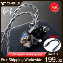 QoA Aviation Auricolare In-Ear 3 Knowles BA + 1DD Driver ibrido Monitor musicale Auricolari con cavo HIFI da 0,78 2 pin 3,5 + 4,4 mm