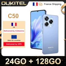OUKITEL C50 Teléfono desbloqueado 5G-Android Smartphone 14, 24GO + 128go/1to, Smartphone mAh desbloqueado, Cámara 50MP, Ec
