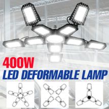 Żarówka LED 400W E27/E26 Lampa Garażowa AC 220V Reflektory Składana, Deformowalna Lampa Sufitowa 110V Do Domu, Magazynu, Warsztatu, Piwnicy