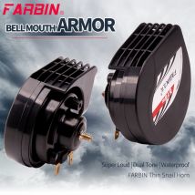 Corno per auto FARBIN 12V corna di lumaca impermeabili corno elettrico ad aria bicolore forte con Kit cablaggio relè segnale di allarme accessorio per auto