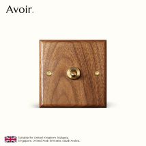 Avoir Black Solid Wood 1-4 Gang 2 Way Toggle Switches Vintage Electrical UK Sockets And Switches Wall Light Push Buttons Switch