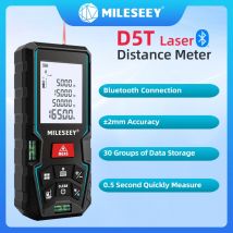 Mileseey D5T Laser-Entfernungsmesser mit Bluetooth, Entfernungsmesser mit 2 Wasserwaagenblasen, Laser-Maßband ±2 mm Genauigkeit