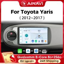Ainavi Lettore Multimediale Per Auto Per Toyota Yaris 2012 2013 2014 2015 2016 2017 Wireless Carplay Android Auto 4G Wifi 2din