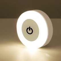 Luci notturne a LED con sensore tattile a risparmio energetico Lampada da parete magnetica ricaricabile USB Camera Corridoio Camera da letto Lampada da notte portatile rotonda