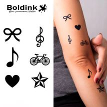Melody & Motion Boldink Temporäres Tattoo, hält bis 15 Tage, neue Technologie, magischer, wasserfester, semi-permanenter Aufkleber.