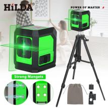 Poziomica laserowa HILDA 2-liniowy zielony przyrząd laserowy z magnesem Poziom ścienny Przenośny prowincjonalny przyrząd laserowy krzyżowy