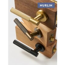 Nurlin US-Standard Messingschloss Kreuz gerändelter Türschlossgriff Durchgang Privatsphäre Innen Einsteckschloss Schnullerhebel