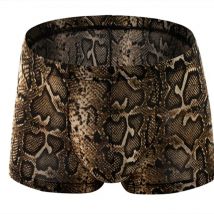 Intimo uomo Boxer Pantaloncini Homme Pelle di serpente Leopardo Mutandine Uomo Traspirante U Custodia convessa Mutande Cueca Calzoncillo M-XXL