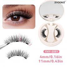 Magnetische Wimpern, natürliches Aussehen, wiederverwendbares Manga-Magnetwimpern-Set mit Applikator, 1 Paar